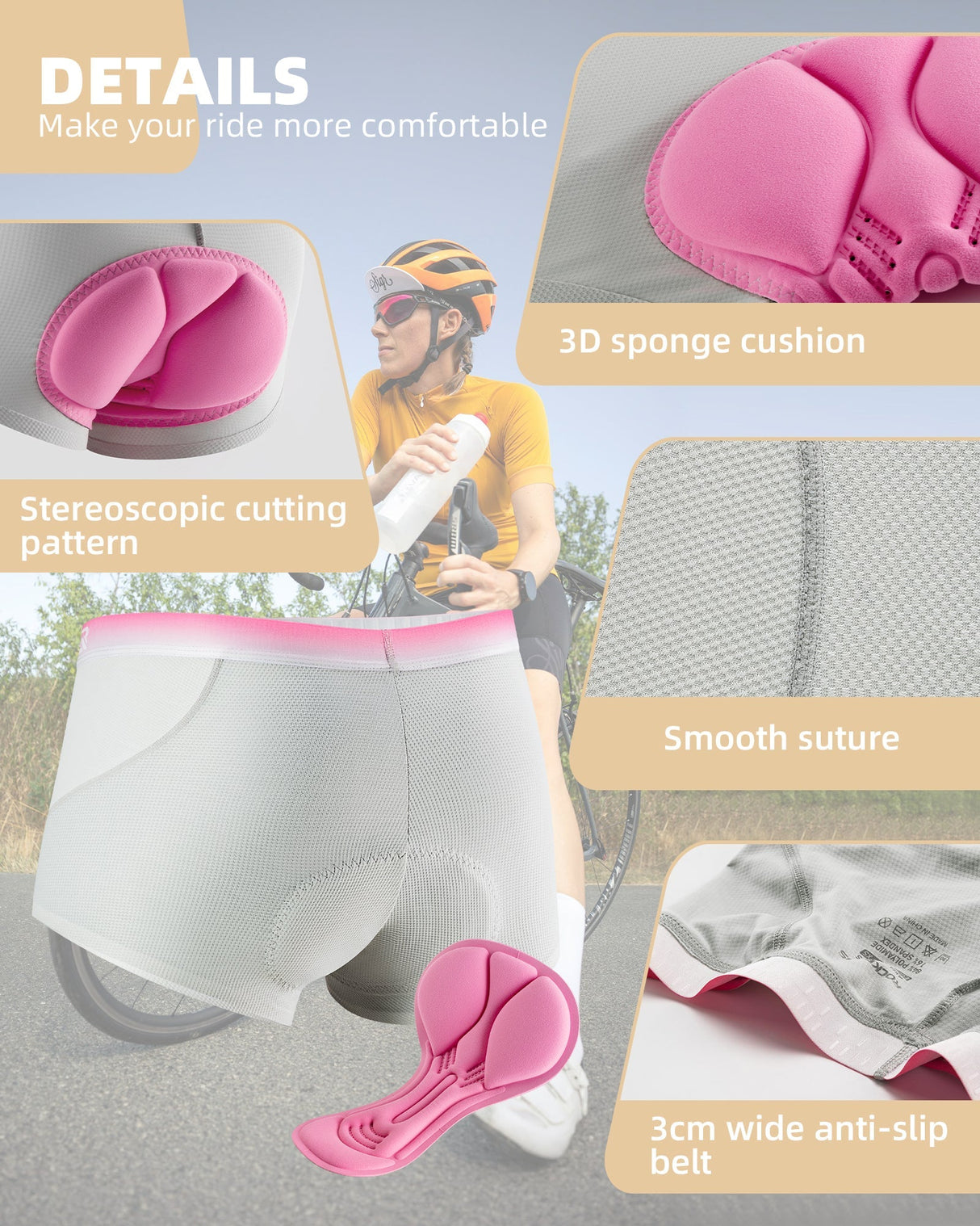 Women’s Bike Shorts Cycling Underwear 4D Padded