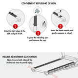 Light Commercial Folding Treadmill - Muscle D Fitness - LED Display - Heart Rate Monitor - Safety Clip