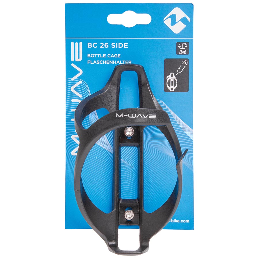 M-Wave BC 26 Bottle Cage Right side entry Plastic 26g Black