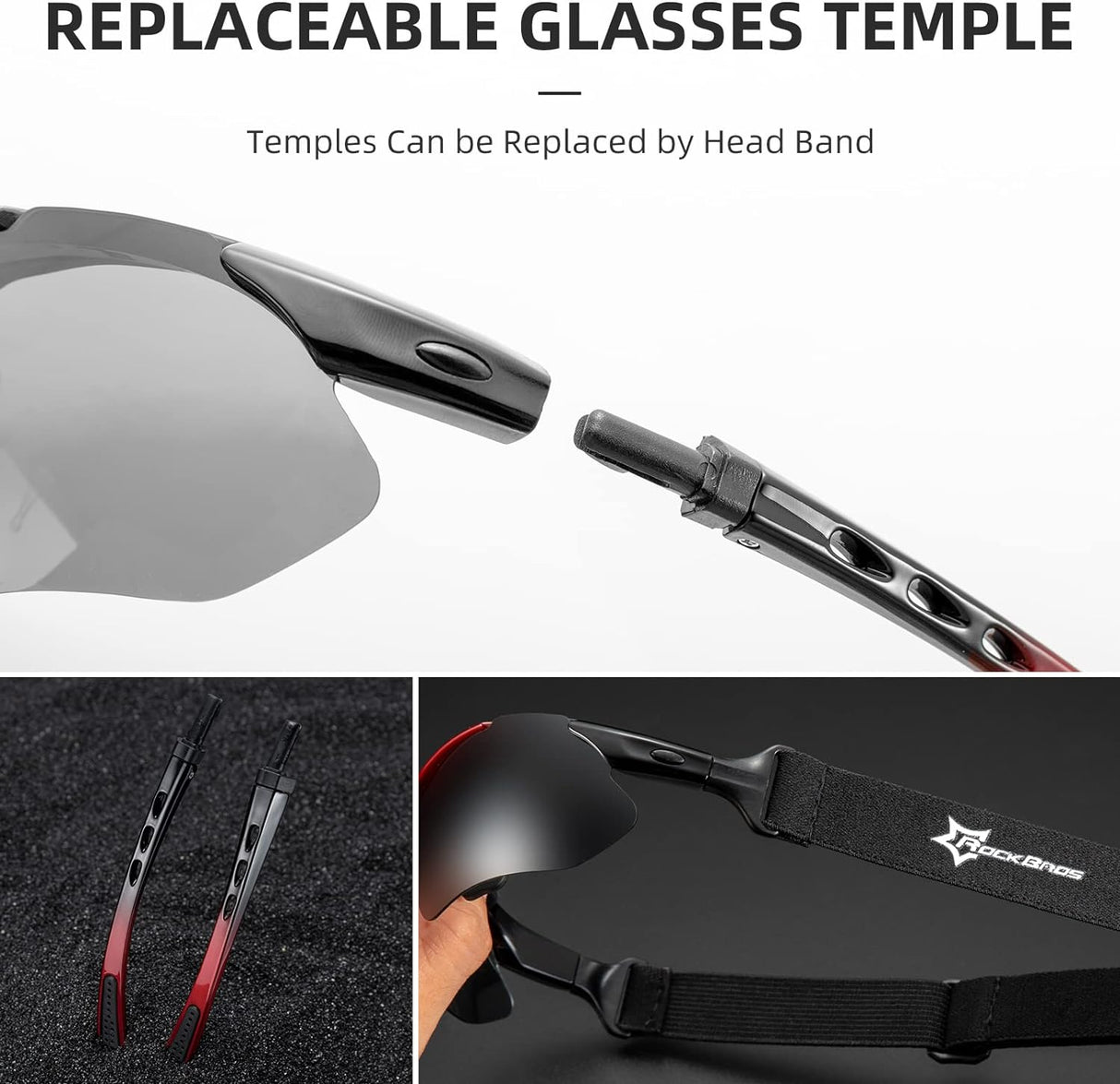 Slim Polarized Sports Sunglasses with 4 Lenses