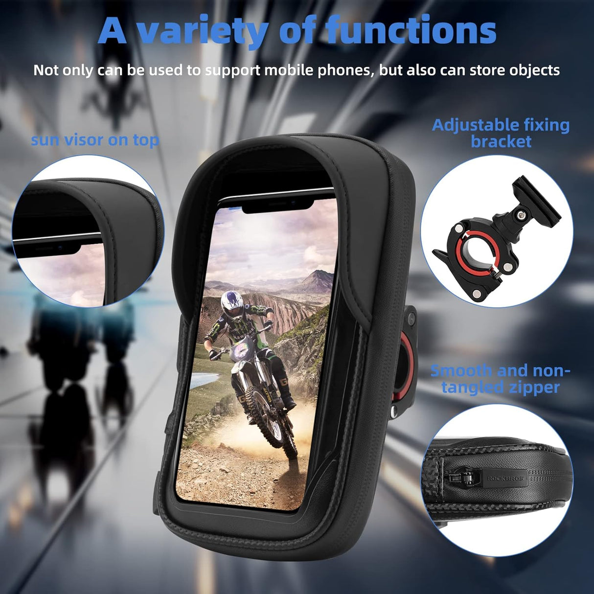 Waterproof Motorcycle Handlebar Phone Bag