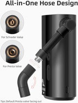 ROCKBROS Mini Bike Tire Pump 150PSI Fast Inflate Auto-Shutoff Digital Gauge