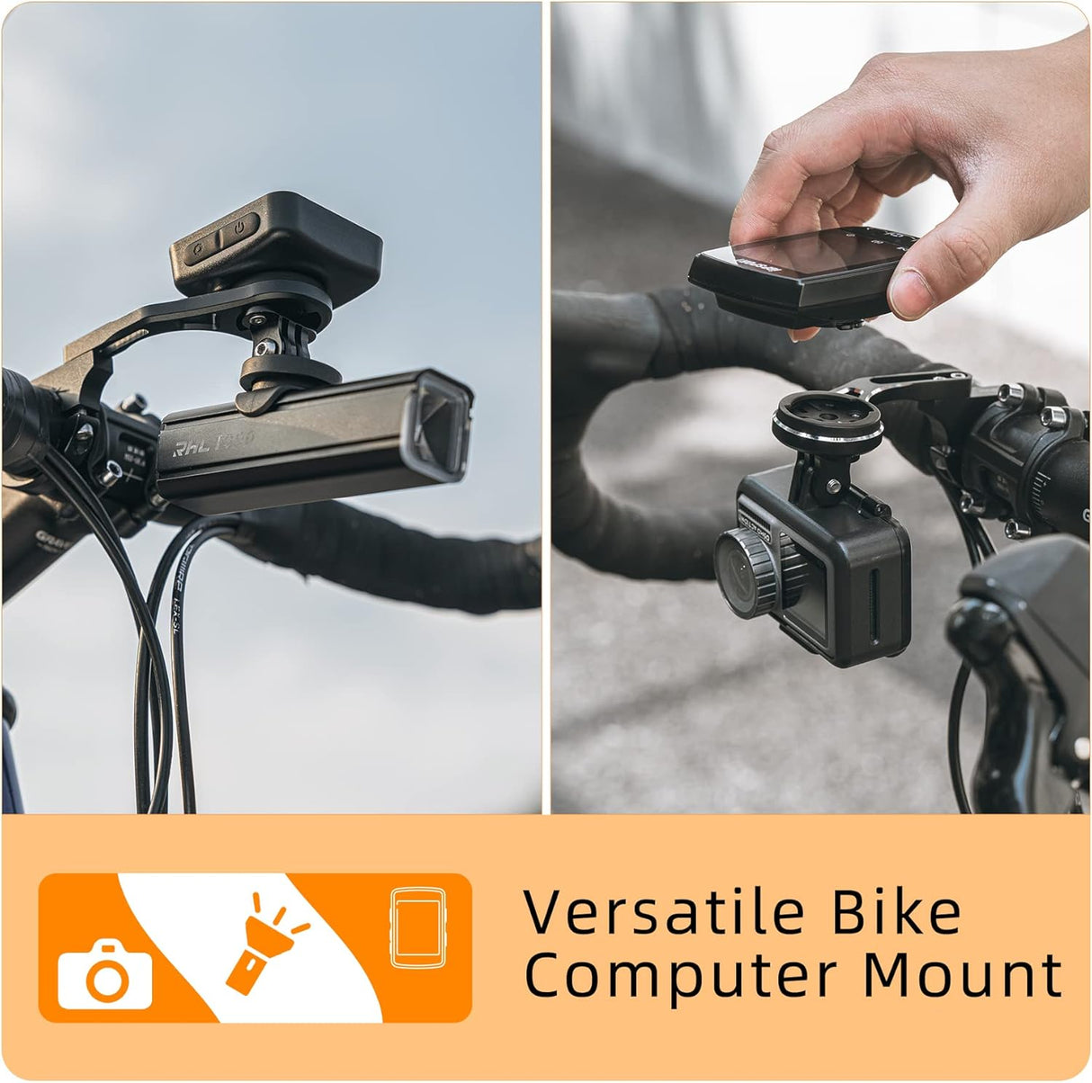 ROCKBROS Out Front Bike Mount Cycling Computer Mount Bike Handlebar 1.25''/ 31.8mm