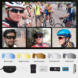 Slim Polarized Sports Sunglasses with 4 Lenses