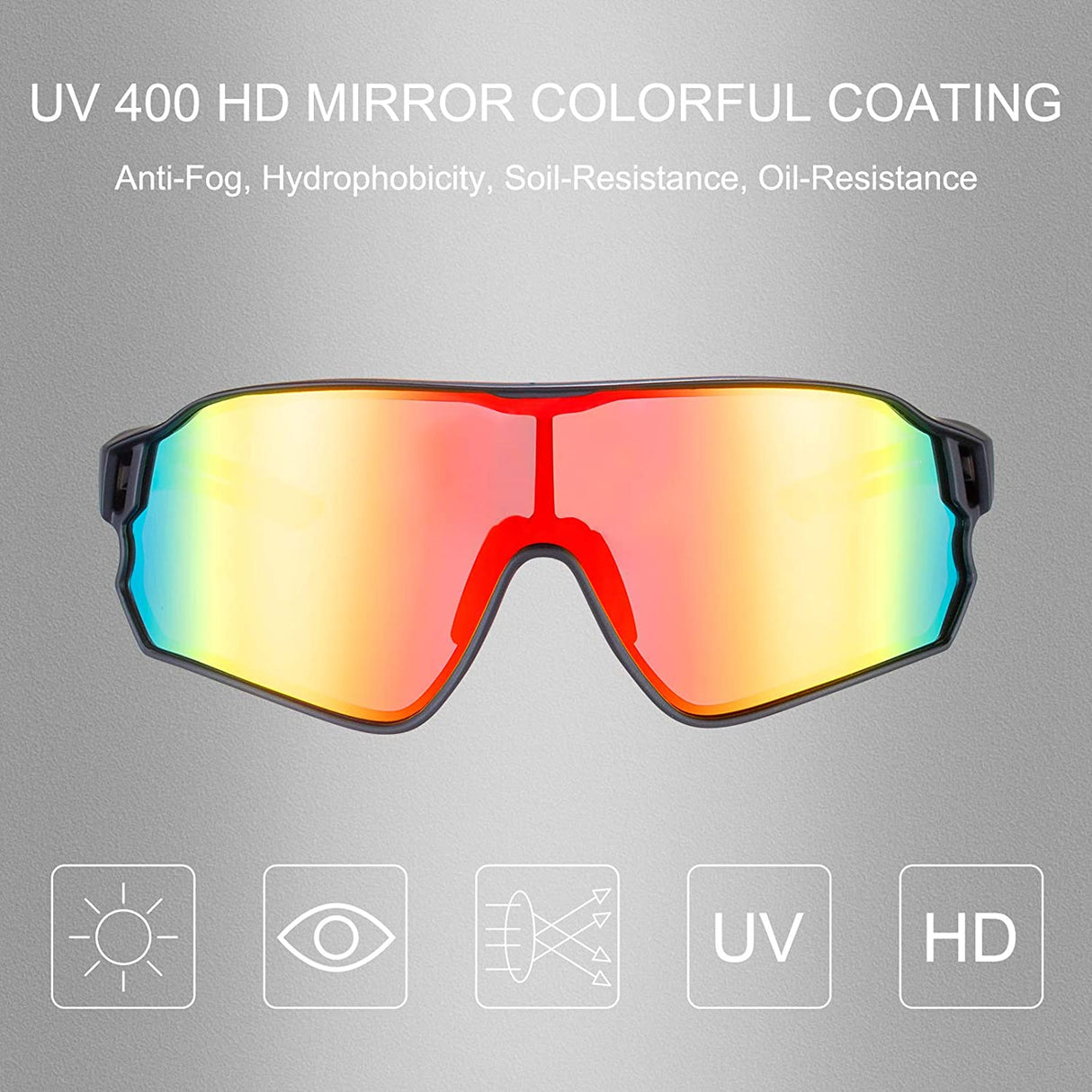 ROCKBROS Polarized Sunglasses for Men Women UV Protection Cycling Sunglasses