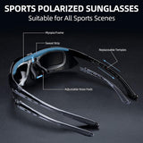 Slim Polarized Sports Sunglasses with 4 Lenses