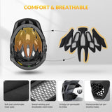 ROCKBROS Kids Full Face Bike Helmet Ages 5-14 Anti-Collision Detachable Chin