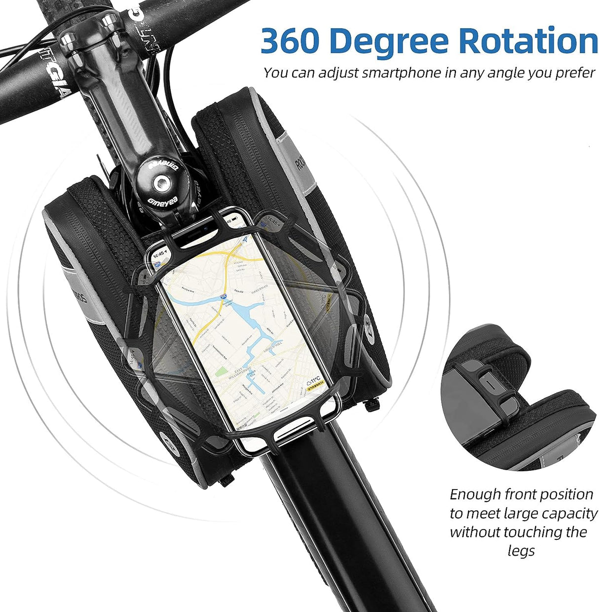 Waterproof Bike Phone Mount Frame Bag