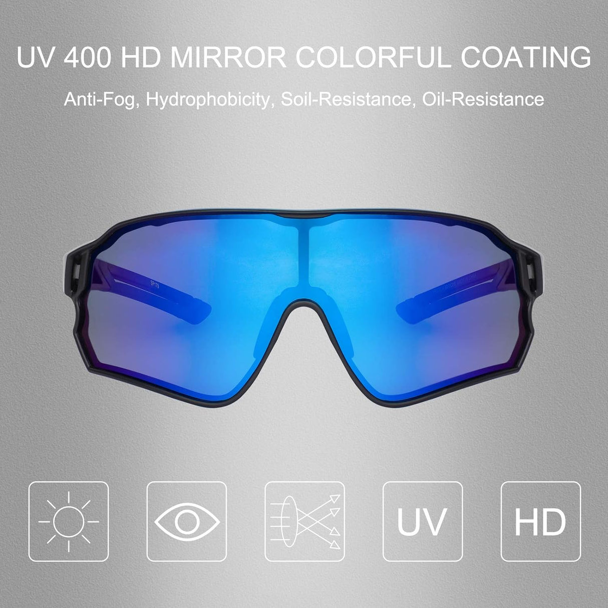 ROCKBROS Polarised Full Lens Sunglasses Cycling Bicycle Glasses Outdoor Sports Eyewear UV400