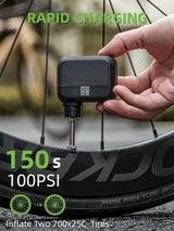 Mini Electric Bike Pump Portable 100 PSI with Type-C Charging