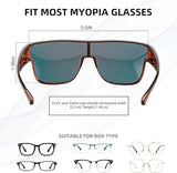 Polarized Glasses Fit Over UV400 Sunglasses for Men Women