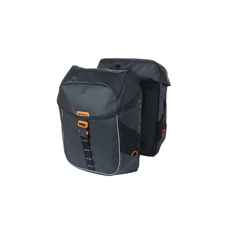 Basil Miles Double bag Pannier 34L Black/Orange