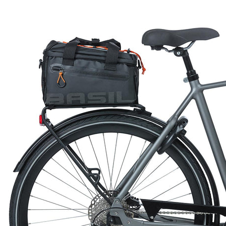 Basil, Miles, Trunk Bag, 7L, Black/Orange