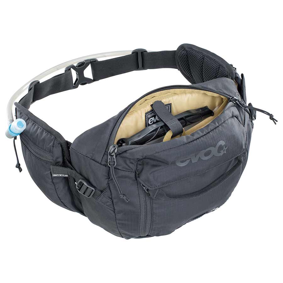 EVOC Hip Pack 3L + 1.5L Bladder Hydration Bag Volume: 3L Bladder: Included (1.5L) Black