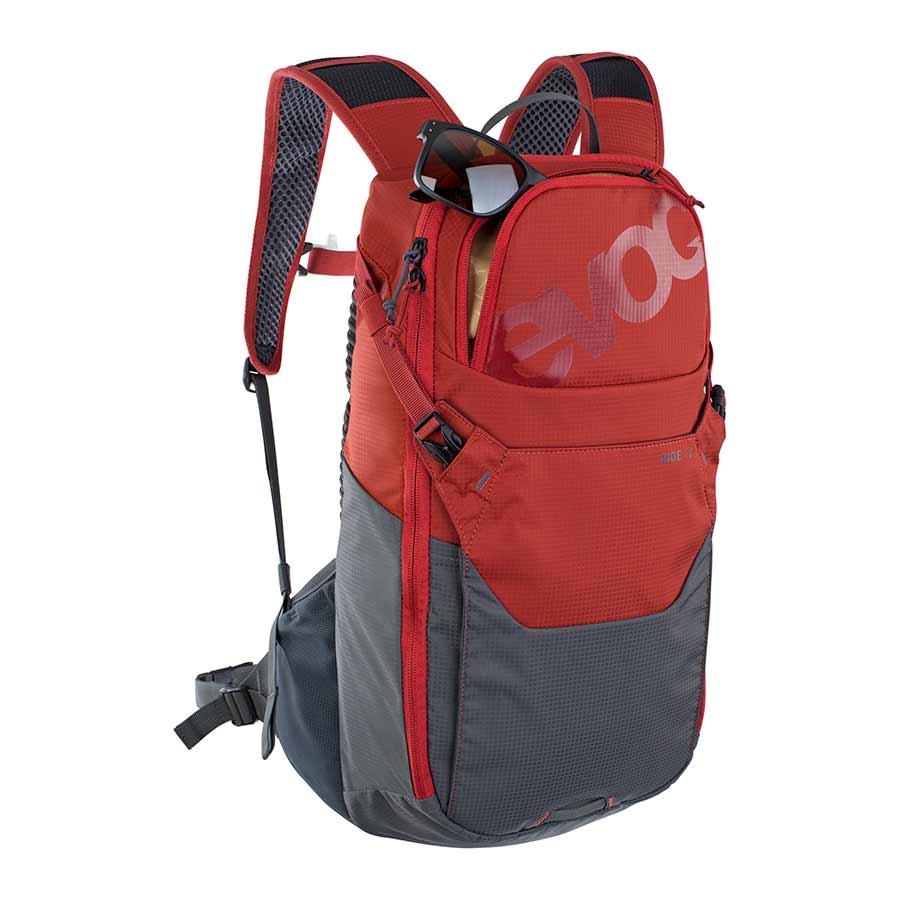 EVOC Ride 12 Hydration Bag Volume: 12L Bladder: Included (2L) Chili Red/Carbon Grey