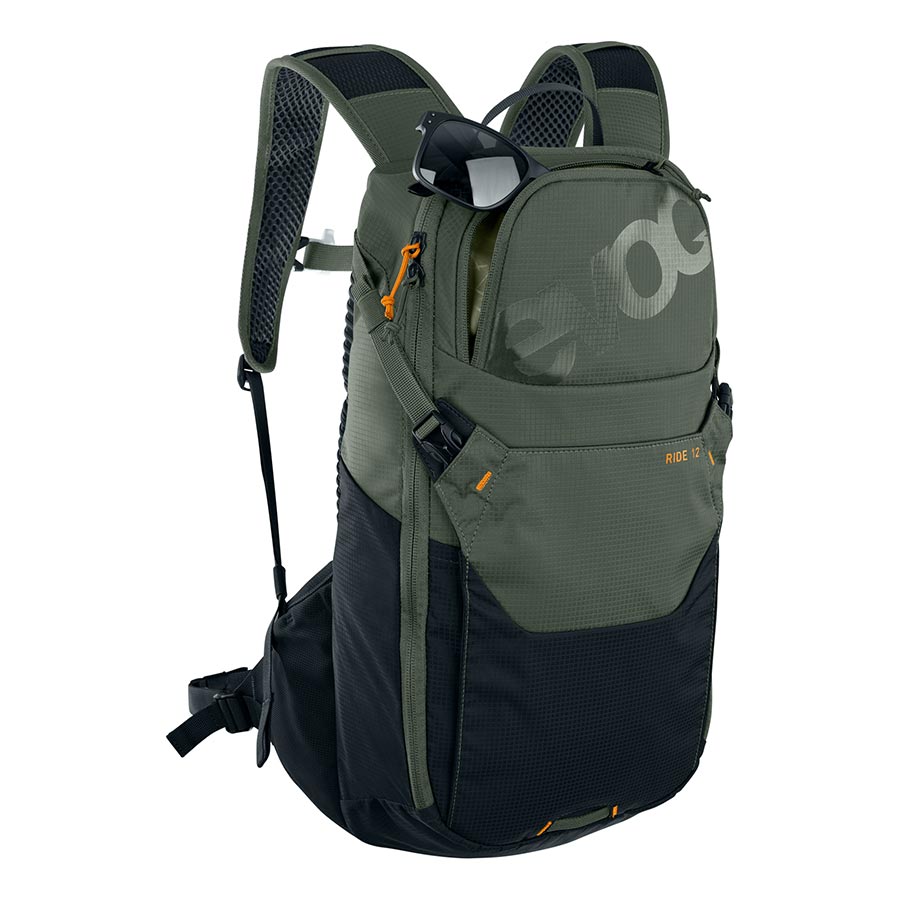 EVOC Ride 12 Hydration Bag Volume: 12L Bladder: Included (2L) Dark Olive/Black