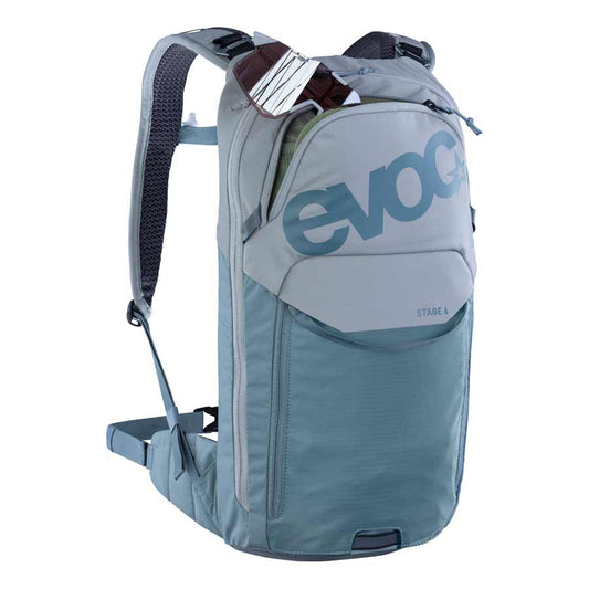 EVOC Stage 6 + 2L Bladder Hydration Bag Volume: 6L Bladder: Included (2L) Stone / Steel