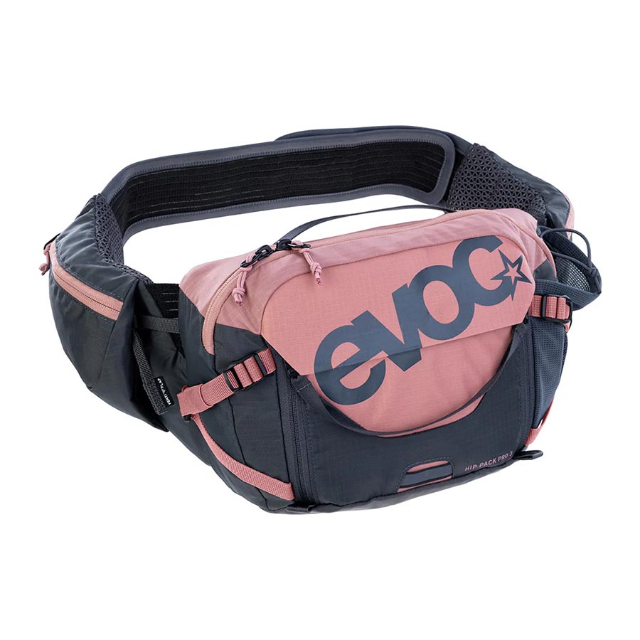 EVOC Hip Pack Pro 3 +1.5L Bladder Hip Pack 3L Included (1.5L) Dusty Pink/Carbon Grey