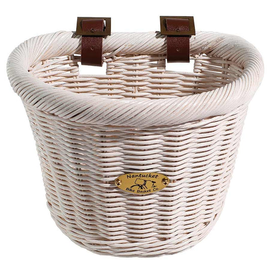 Nantucket Cruiser Junior Willow Basket White 10"x7.5"x7.5"