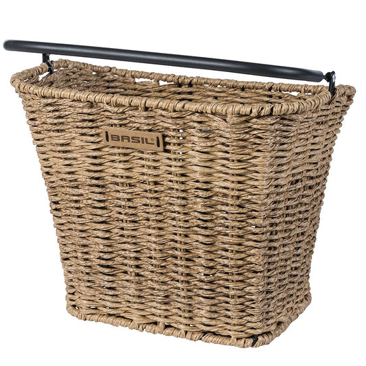 Basil Bremen Rattan Basket Front 27x35x29 cm Green