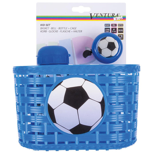 Ventura Football Accessory Set Basket Front Blue Kit