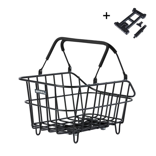 Basil Cento rear Basket Rear Black