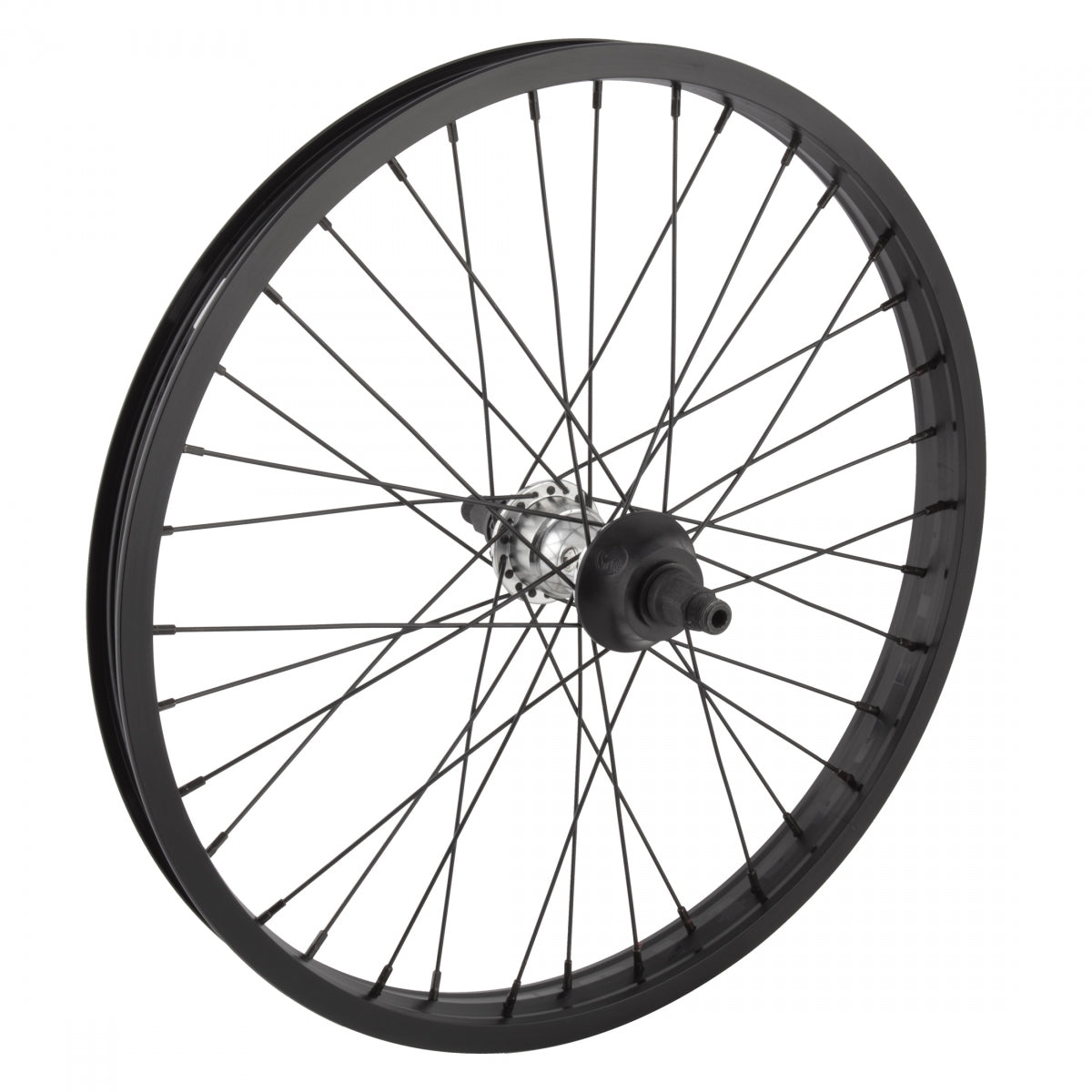 WHL RR 20x1.75 406x27 AN BLACK SHEEP 6069 BK NMSW 36 TSC SYMBOL 9T LHD 14mm POL 110mm SS2.0BK W/REAR NON-DRIVE GUARDS