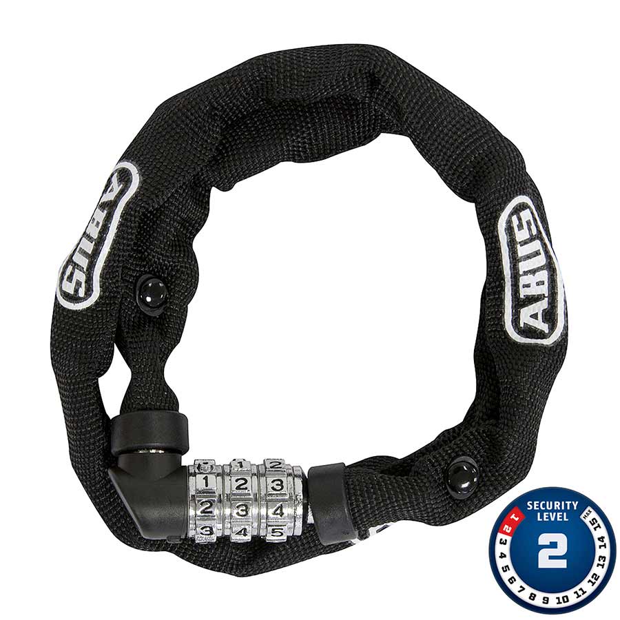 Abus 1200 Web Chain Lock Combo 4mm 60cm 2' Black