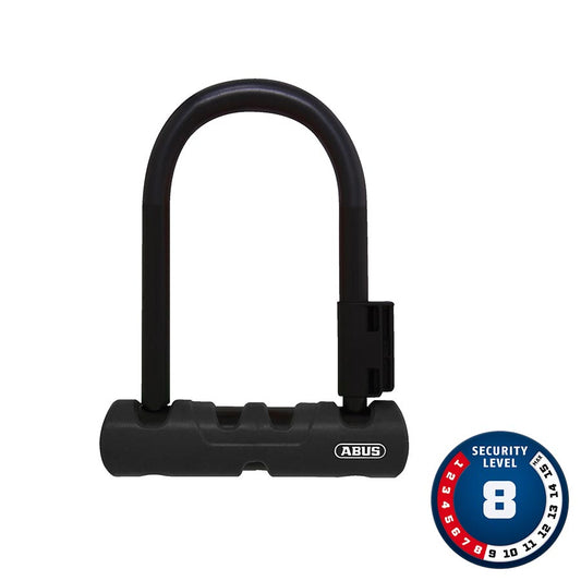 Abus Ultra 410 Mini U-Lock Key 12mm 14.0cm x 15.0cm 5.5" x 5.9" SH34 Black