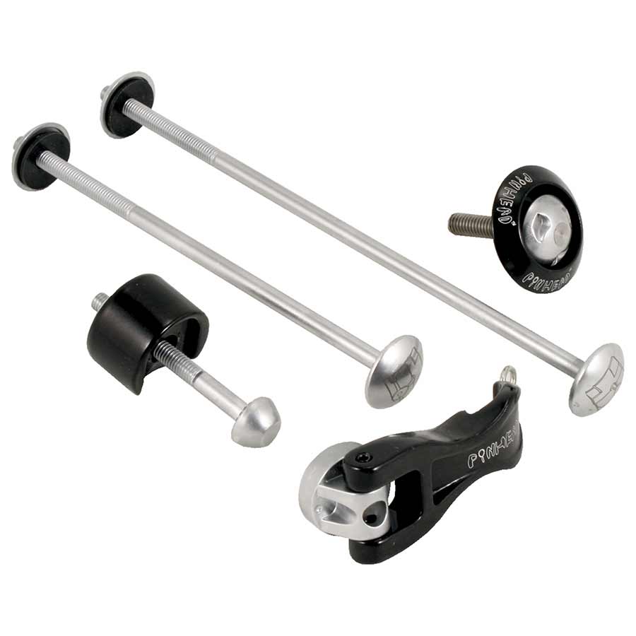 Pinhead 4-Pack Lockset: Wheel Skewer Set Seat Fork Top Cap