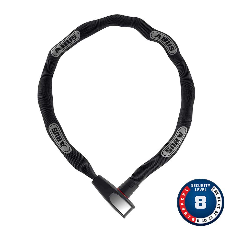 Abus 8807K Steel-O-Chain Chain Lock Key 7mm 110cm 3.6' Black