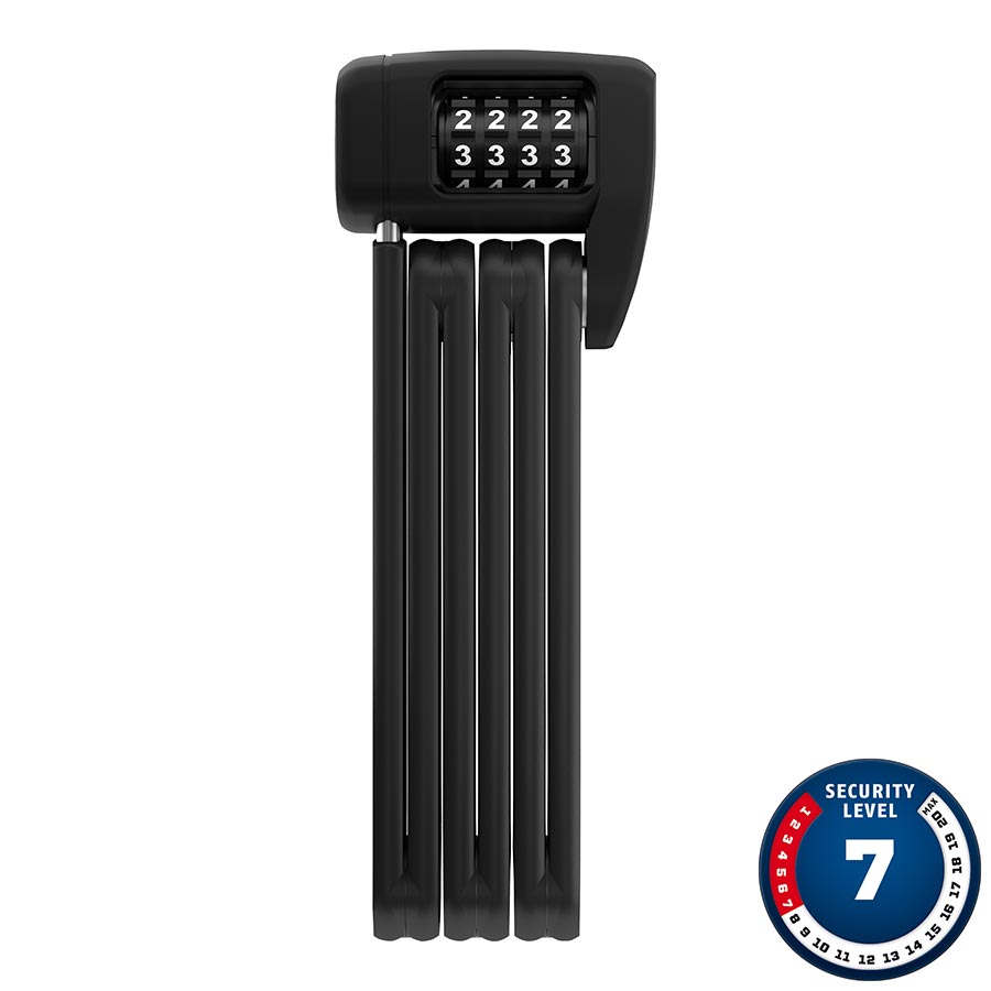 Abus BORDO Lite 6055C/85 Folding Lock - Combination SH Bracket 2.8' 5mm BLK BLK