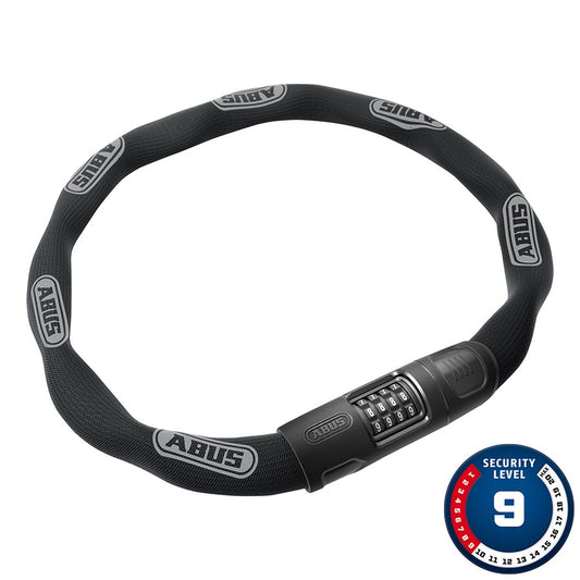 Abus 8808C Chain Lock - Combination 3.7 8mm Square Black