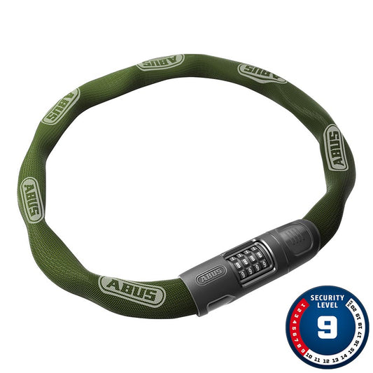 Abus 8808C Chain Lock - Combination 2.8 8mm Square Green