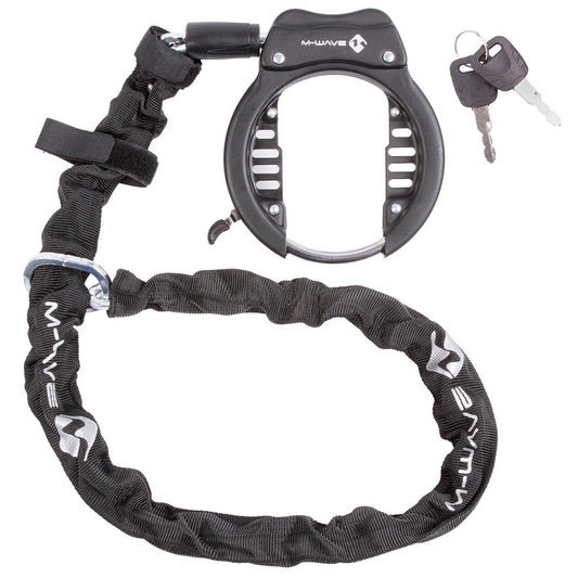 M-Wave Ringchain XL Chain Lock Key 5.5mm 100cm Black