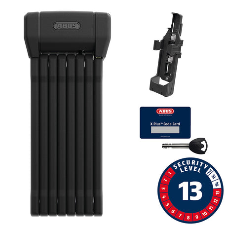 Abus, Bordo 6200K XPLus, Folding Lock, Key, 5mm, 120cm, 3.94', SH, Black