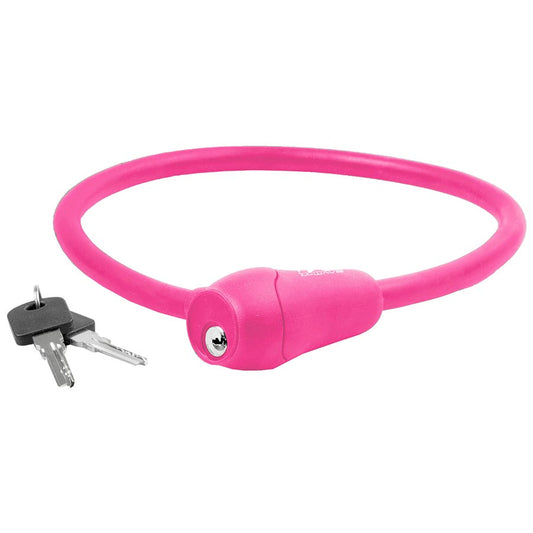 M-Wave S12.6 Silicone Cable lock Key 12mm 2 Pink