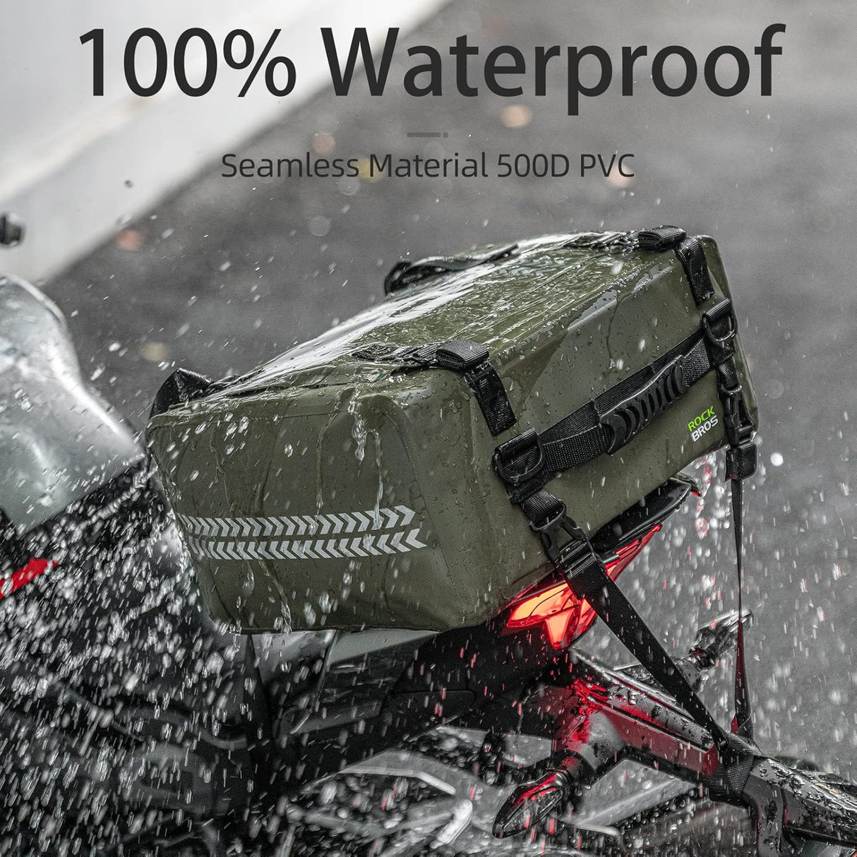 ROCKBROS 30L Waterproof Motorcycle Tail Bag Universal Fit Durable