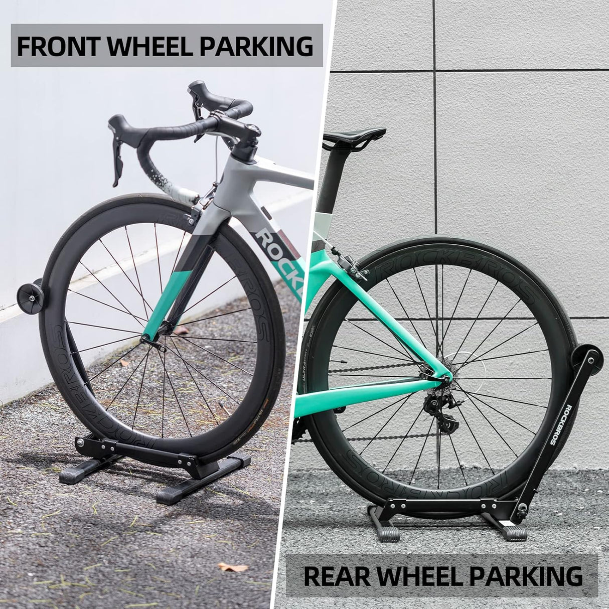 Foldable Carbon Steel Floor Bike Stand for 20"-29" Wheels