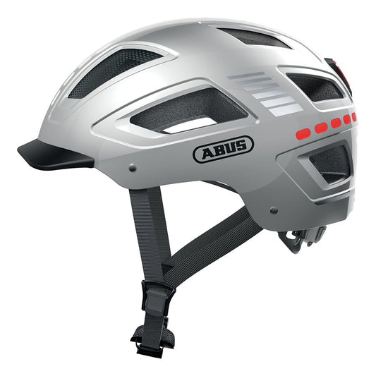 Abus Hyban 2.0 LED Helmet - Signal Silver Large