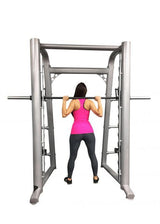 Smith Machine(85", 93") - Muscle D Fitness - Commercial Grade Smith Machine Plate Storage Black Silver