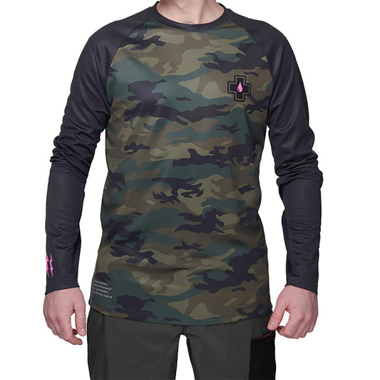 Muc-Off Premium Riders Jersey Long Sleeves Men Camo L