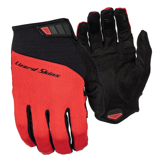 Lizard Skins Monitor Traverse Full Finger Gloves Crimson Red XS Pair