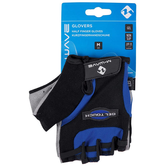 M-Wave Gel-Tight Half Short Finger Gloves Blue L Pair