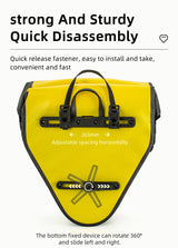 ROCKBROS Large Triangle Bicycle Saddlebag in Yellow