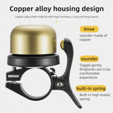 ROCKBROS Bike Bell Ring Horn Classic Bicycle Bell Anti-Theft for Adults Suitable for 0.87‘’/22.2mm Diameter Handlebar