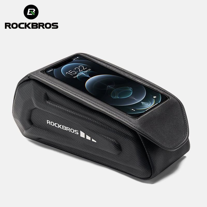 ROCKBROS Bicycle Phone Bag 1.7L 6.8in Waterproof Bike Cycling Frame Bag Top Tube Bag