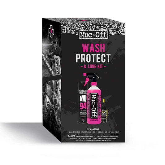 Muc-Off Bike Care Kit: Wash Protect and Lube with Dry Conditions Chain Oil