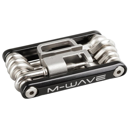 M-Wave Mini 15 Multi-Tools Number of Tools: 15 Hex 2mm 2.5mm 3mm 4mm 5mm 6mm 8mm T25 Phillips Flat Head 12 13 14 and 15G spoke wrenches Chain tool