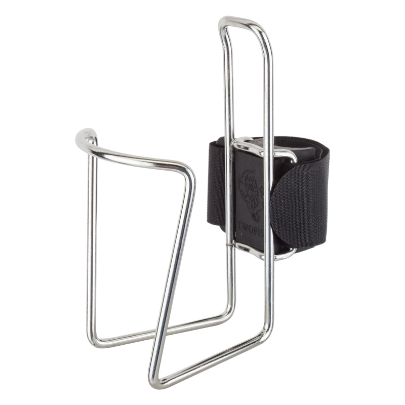 Two fish QR Bottle Cage QR Stainless Steel Silver Universal